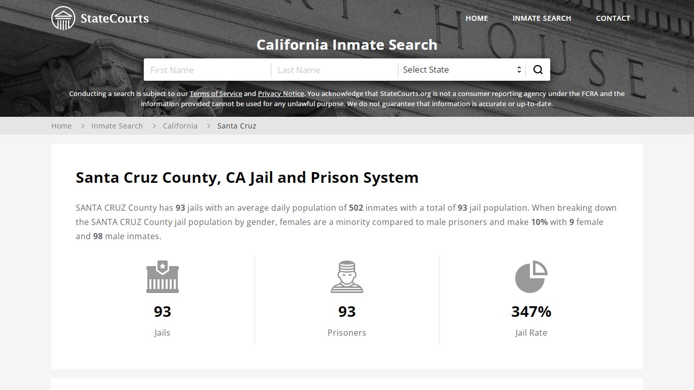 Santa Cruz County, CA Inmate Search - StateCourts